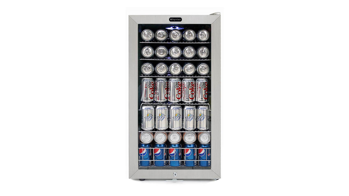 Whynter BR-128WS Beverage Refrigerator with Lock